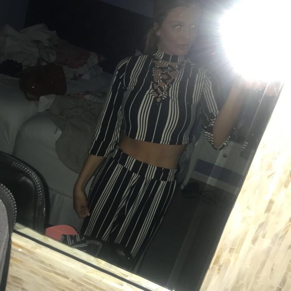 Matching Set with Bell Bottom Pants